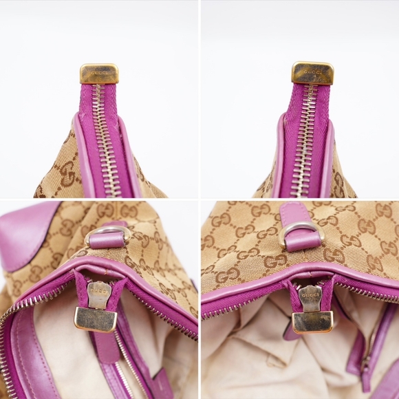 AN18❤️ GUCCI Monogram Heart Bit Charm Top Handle Tote - Picture 12 of 16